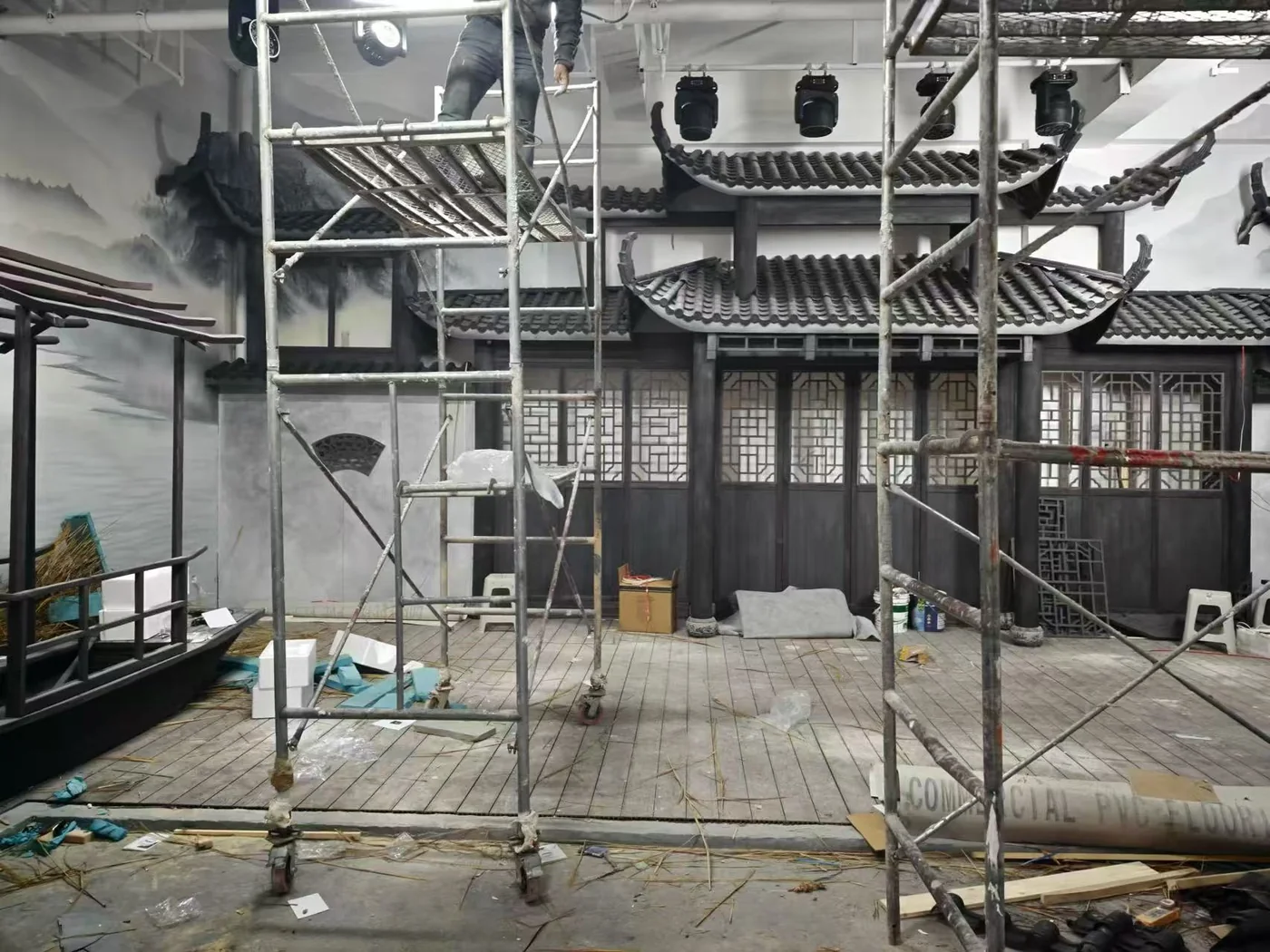 古风国风直播间施工搭建